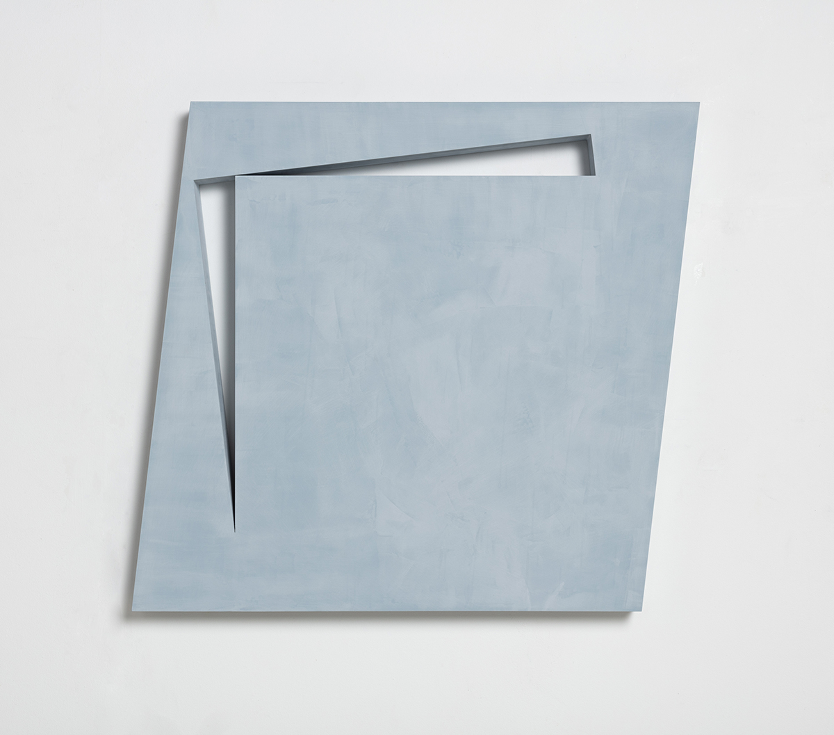 Parallelogram: Folded Square, 200480 x 88 x 6,7 cmAcrylic with marble powder on plywood