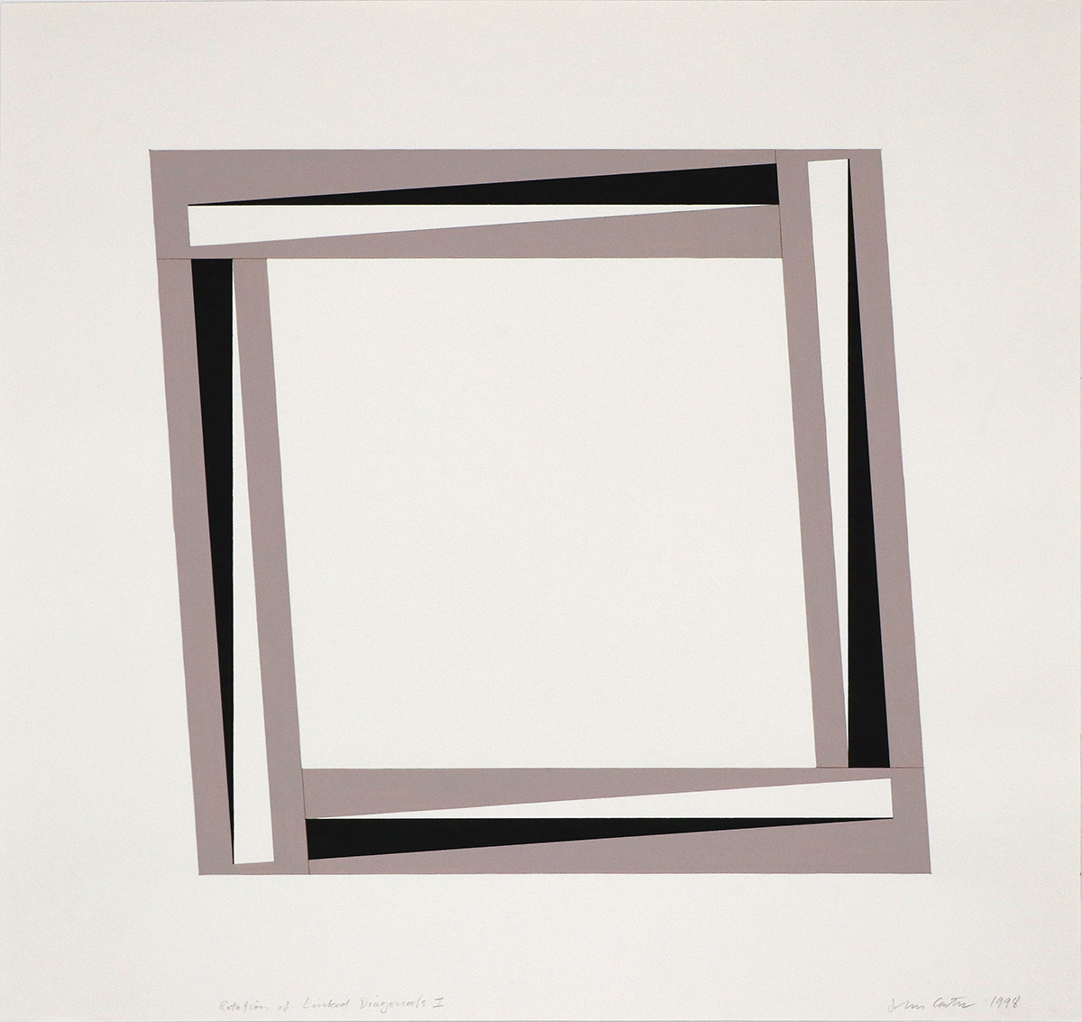 Rotation of Linked Diagonals I, 199850,5 x 53,3 cmGouache auf Papier