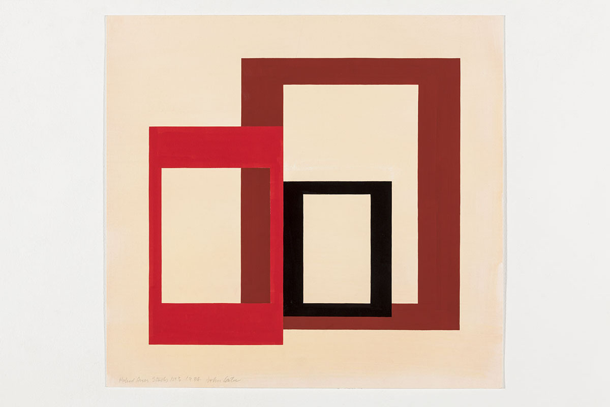 Halved Areas Study No 3, 198444 x 47 cm gerahmt 48,5 x 51,5 cmGouache auf Papier