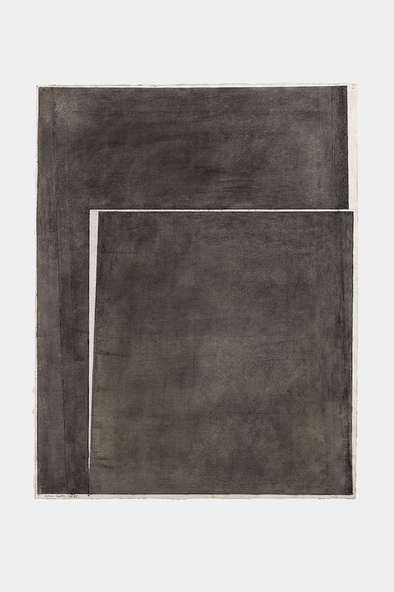 Inclined Plane: First Study, 198269,5 x 54 cm framed 83 x 63 cmKreide und Lavierung auf Papier