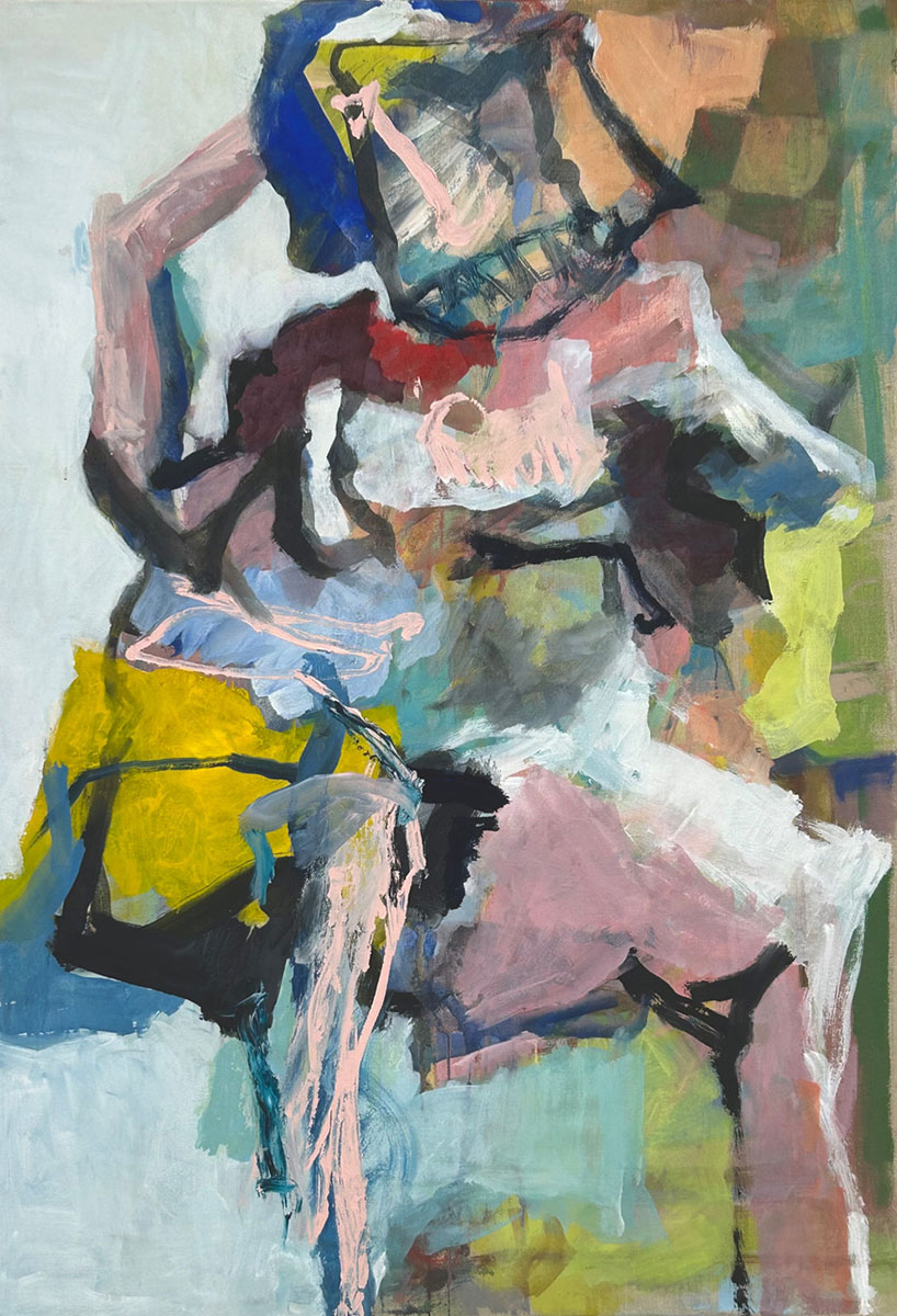Im Bad, 2025145 x 100Acryl auf Leinwand