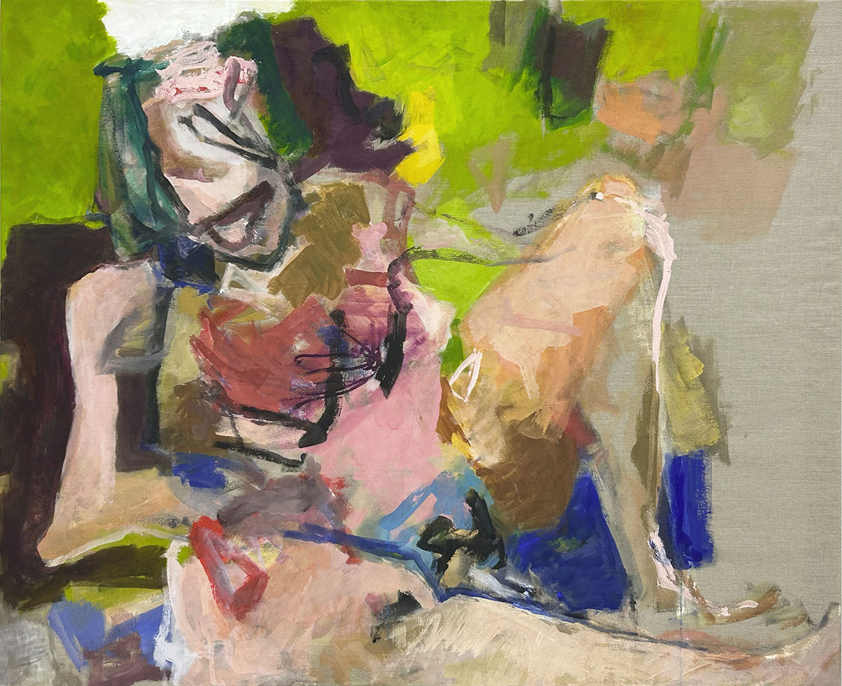 Picknick im Grünen, 2025130 x 160 cmAcryl auf Leinwand