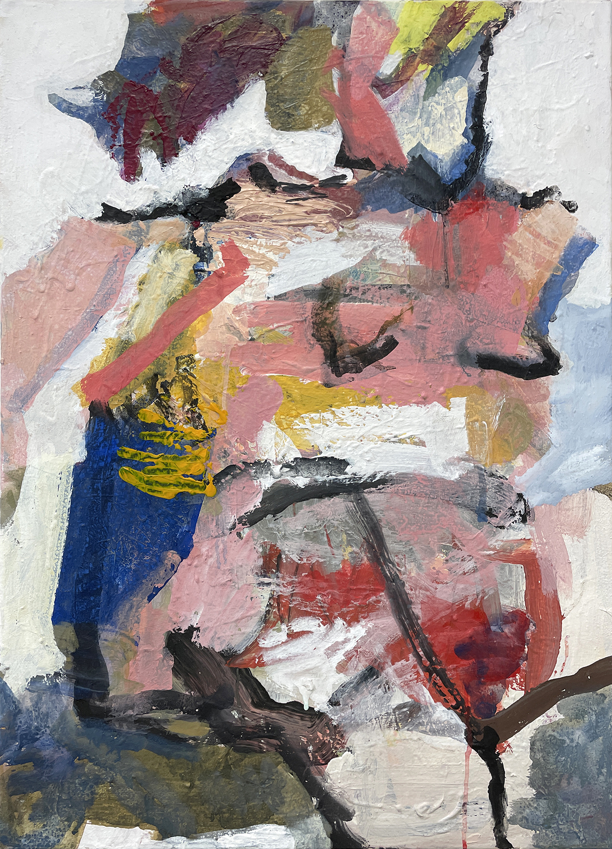 Frau mit Zopf, 202490 x 65 cmAcryl auf Leinwand