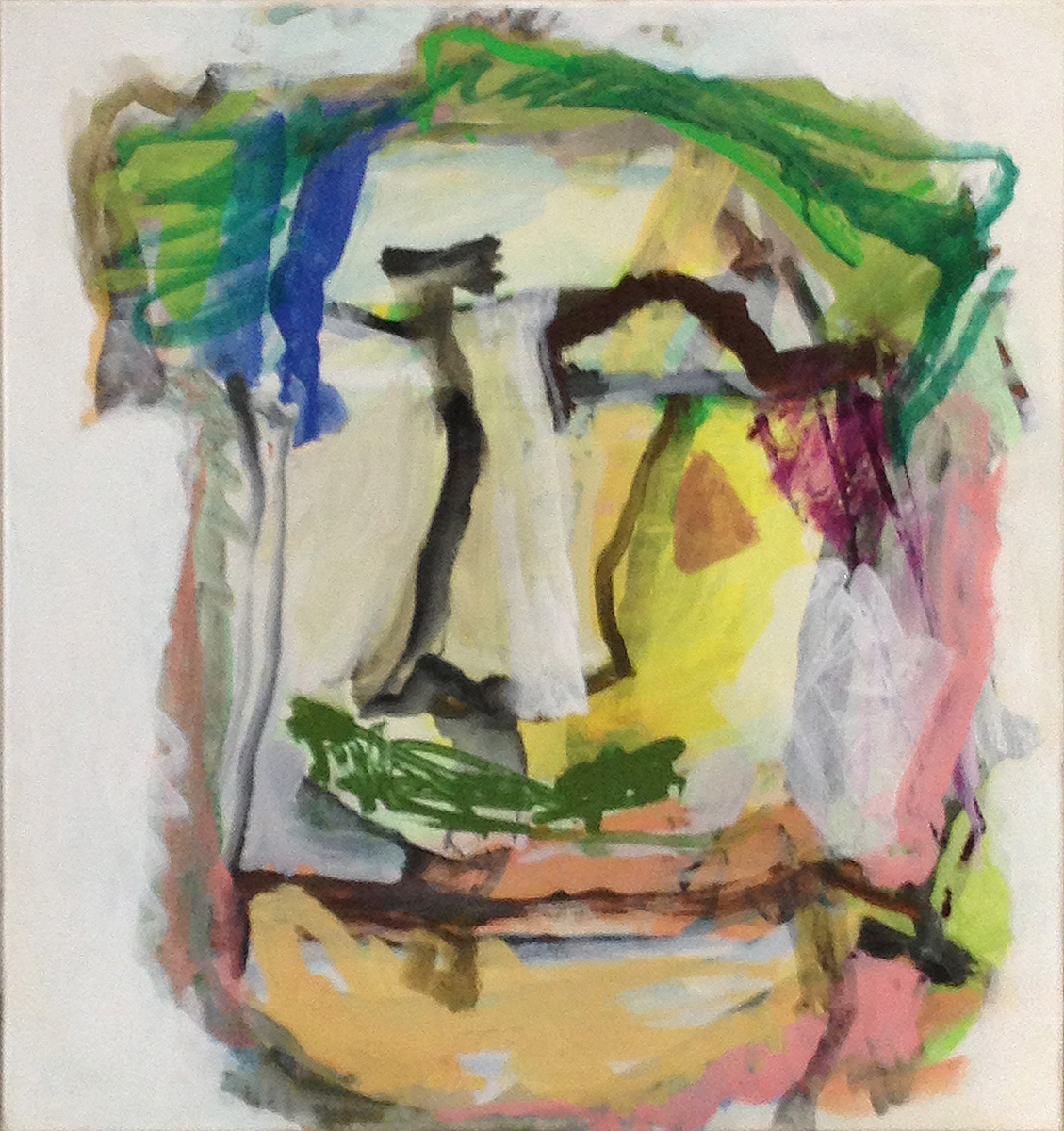 Mann mit gruenem Bart, 201475 x 65 cmAcrylic on canvas