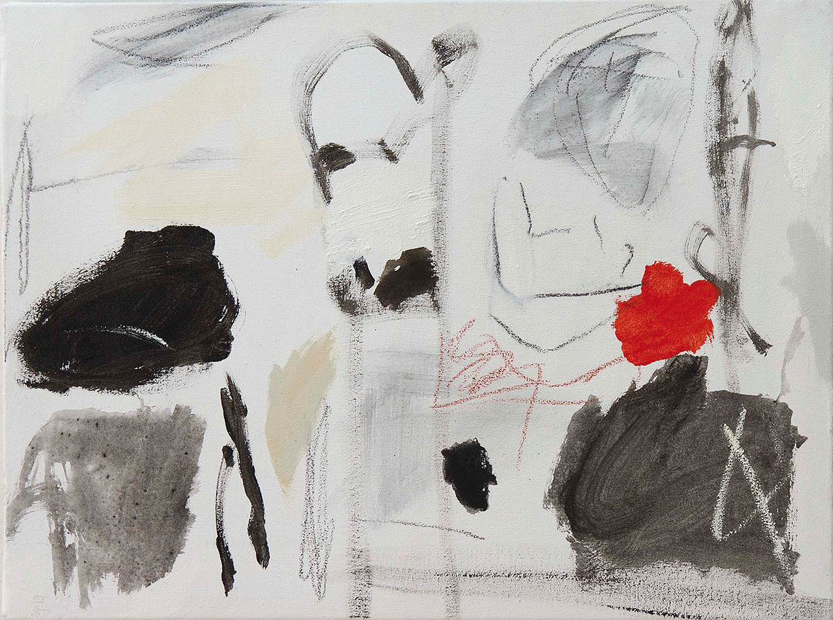 Terreno de juego, 201746 x 61 cmAcryl und Öl auf Leinwand