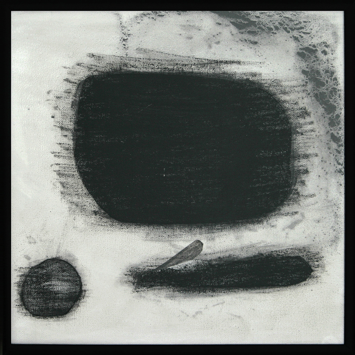 Frottements noirs / Gromperen 5, 201730 x 30 cmLeinwand auf Karton, einfoliert, Kohle; Alu-Wechselrahmen Frottements noirs / Gromperen 5, 201730 x 30 cmLeinwand auf Karton, einfoliert, Kohle; Alu-Wechselrahmen