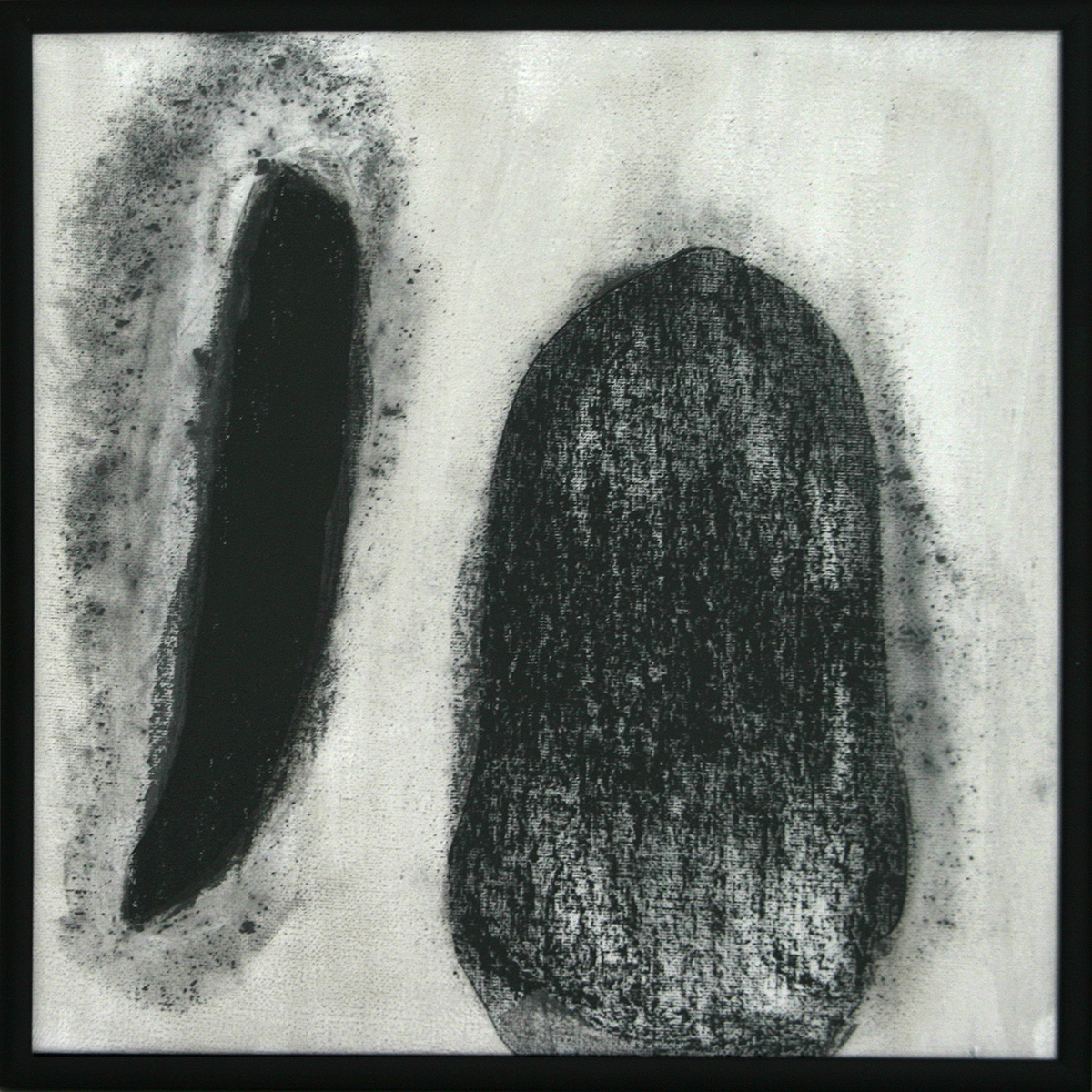 Frottements noirs / Gromperen 4, 201730 x 30 cmLeinwand auf Karton, einfoliert, Kohle; Alu-Wechselrahmen
