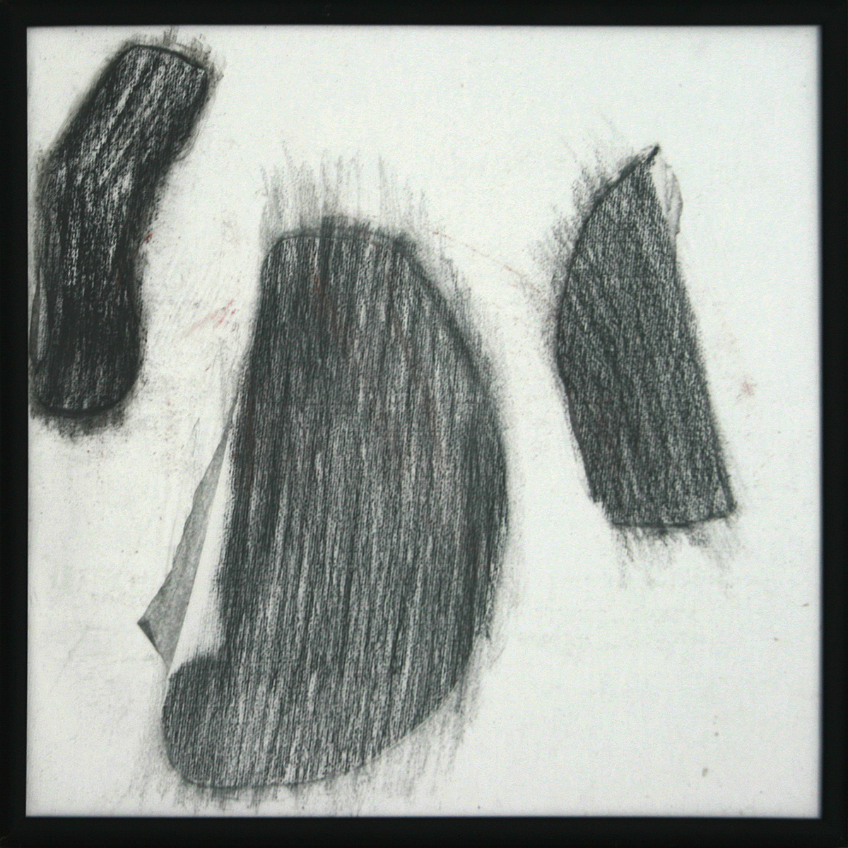 Frottements noirs / Gromperen 3, 201730 x 30 cmLeinwand auf Karton, einfoliert, Kohle; Alu-Wechselrahmen
