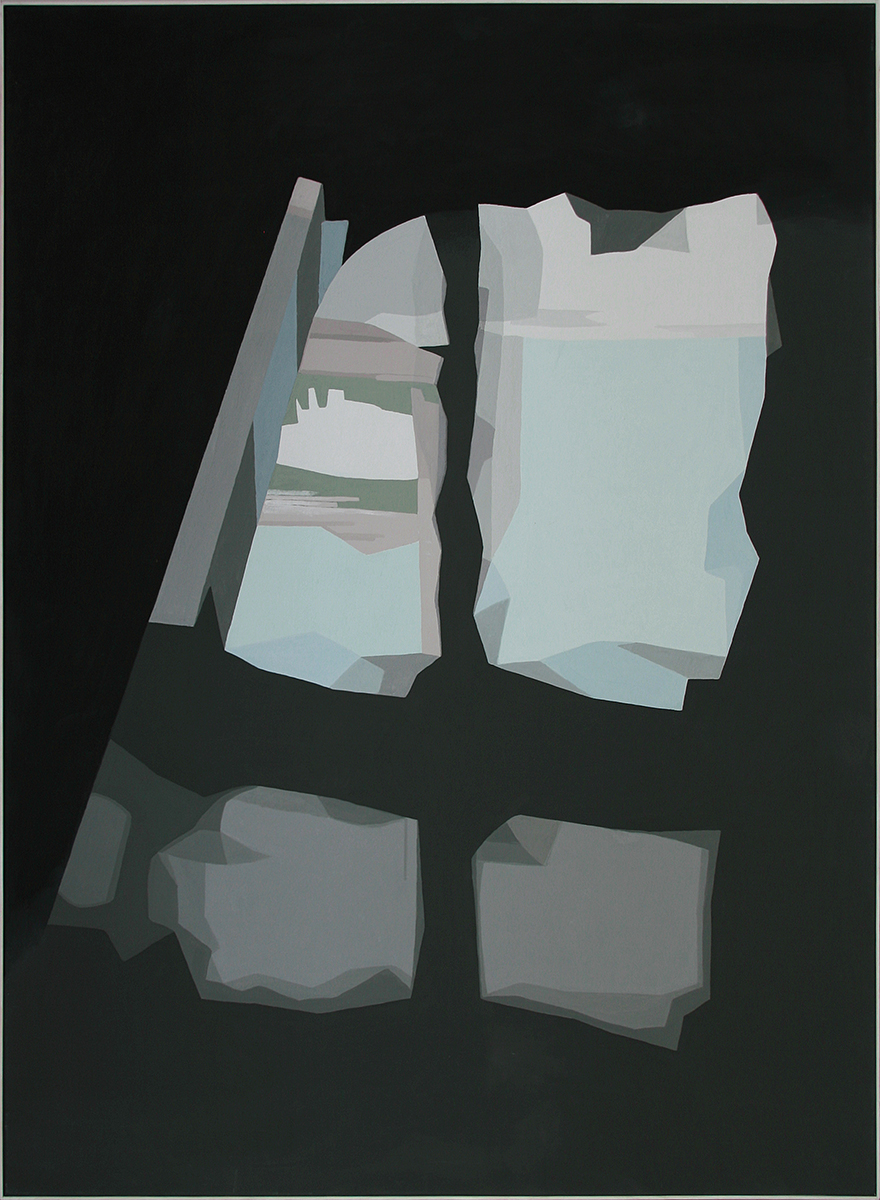 Entsprungen – Entdeckt – EntstelltFenster, 2007135 x 100 cmAcryl auf Leinwand