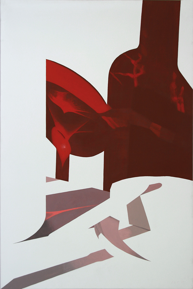 Gemalte LeerfundeJause, 1985180 x 120 cmAcryl auf Leinwand