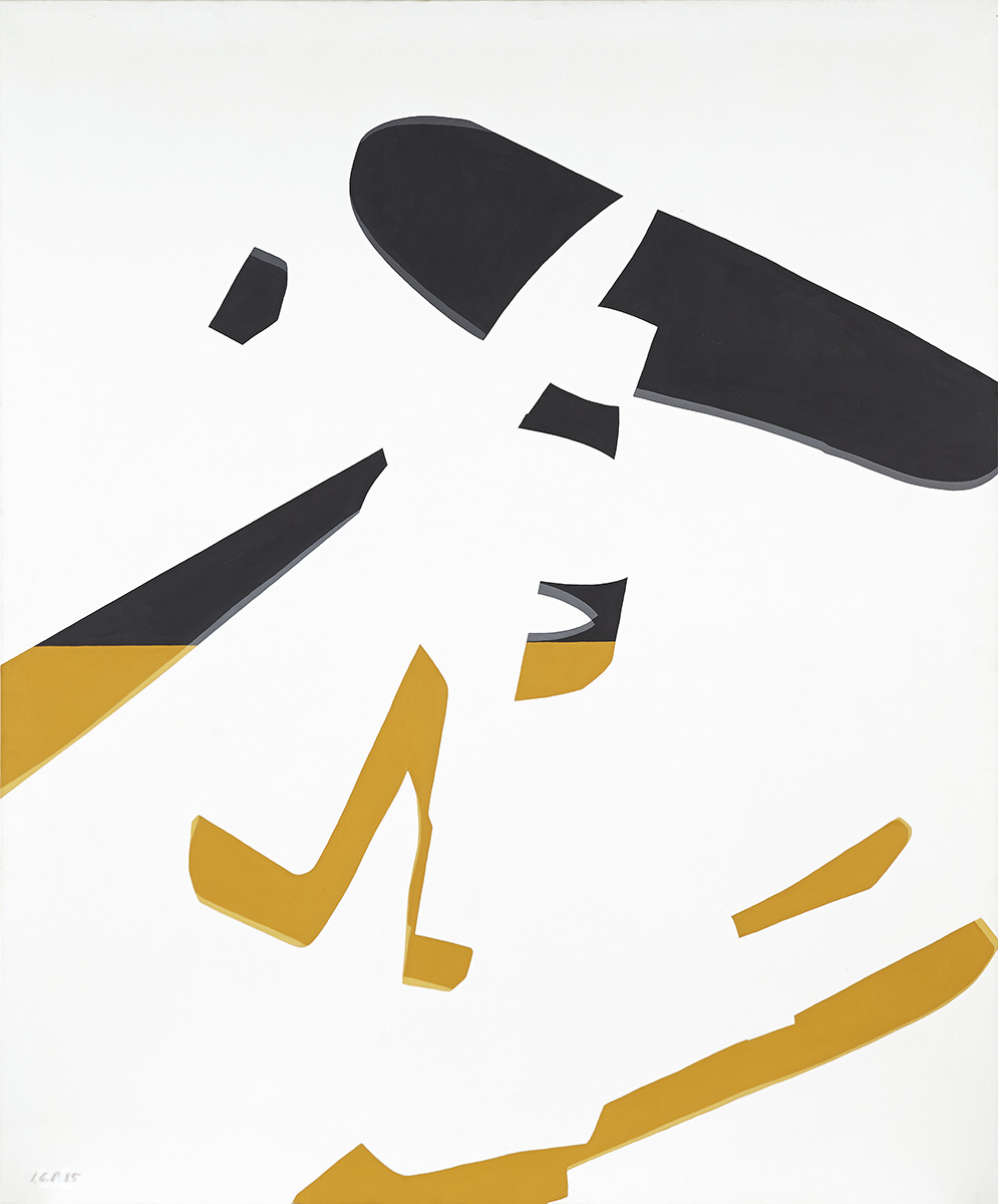 Gemalte LeerfundeSandalen, 1985180 x 150 cmAcryl auf Leinwand