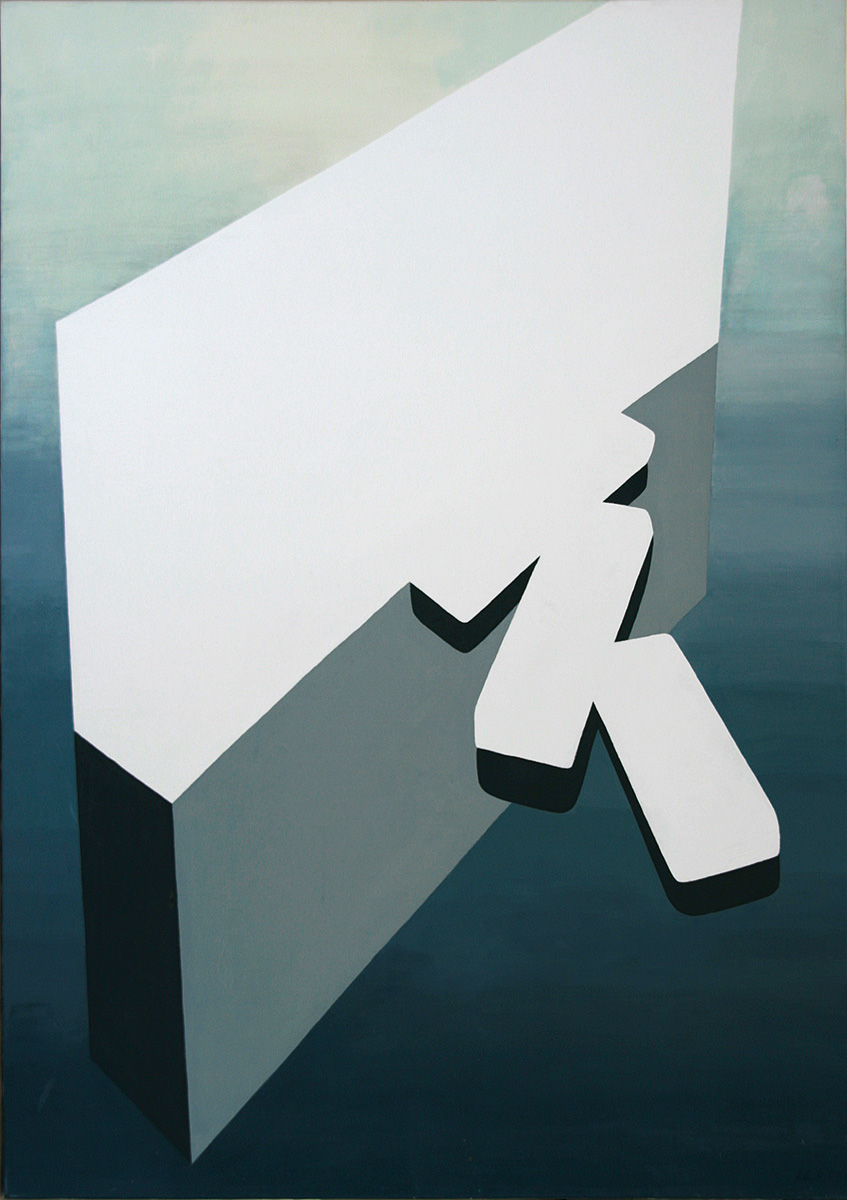 Gemalte LeerfundeWaffeln, 1983170 x 120 cmAcryl auf Leinwand
