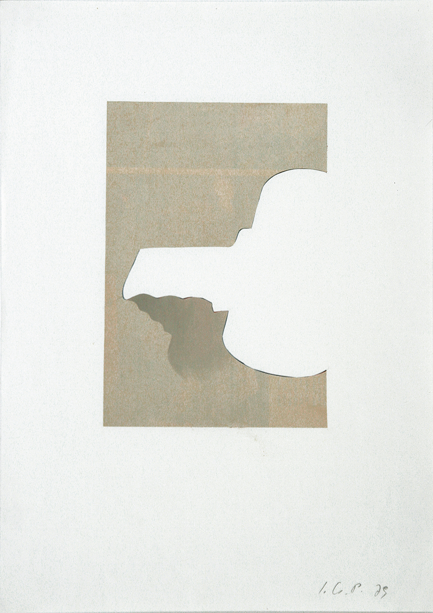 Leerfund, 197941,5 x 29,4 cm in 66,5 x 48,5 cmCollage, gerahmt