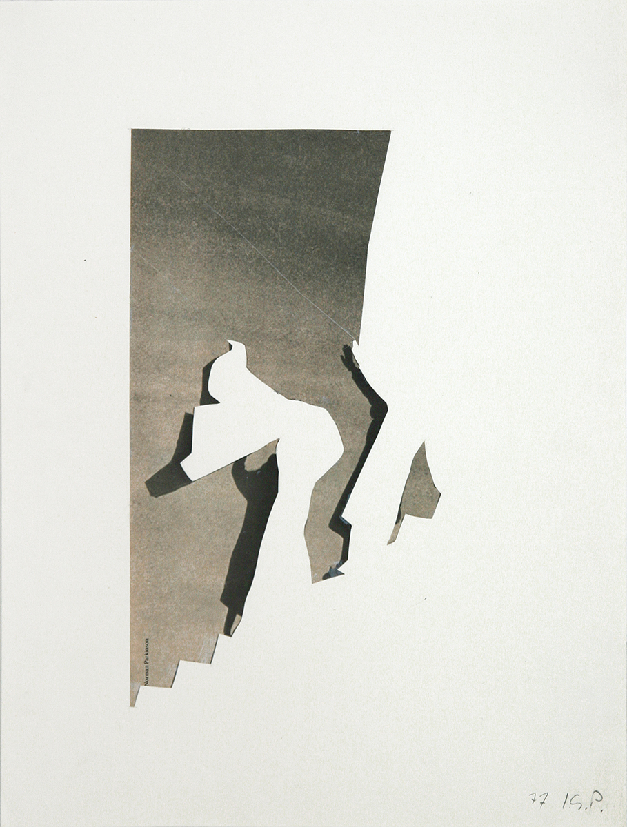 Leerfund, 197739,8 x 31 cm in 66,5 x 48,5 cmCollage, gerahmt