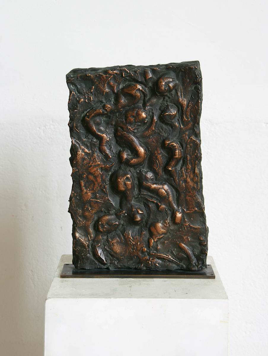 Figur, 196431,5 x 19 cmRelief, Bronze