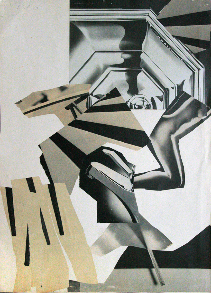 Erfund, 197961,5 x 45 cm in 80 x 60 cmCollage; gerahmt