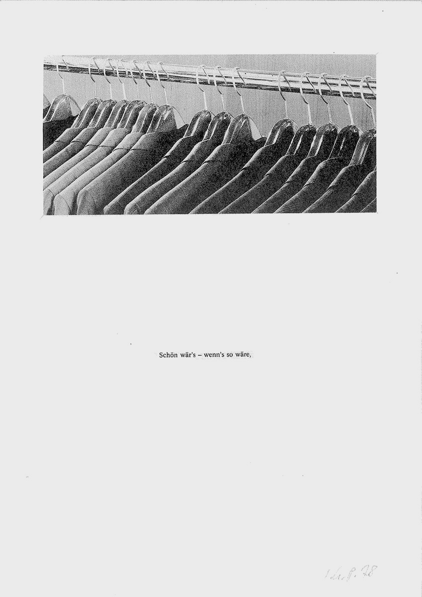 AneinanderSchön wär´s, 197829,7 x 21 cmCollage