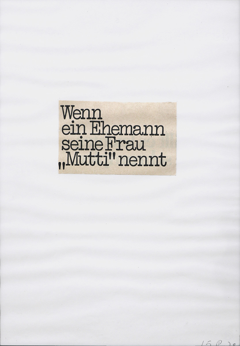 PurtextWenn ein Ehemann, 197829,7 x 21 cmCollage