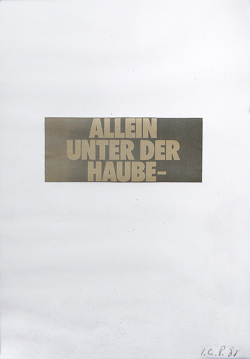 Pure TextAllein unter ..., 197829,7 x 21 cmCollage