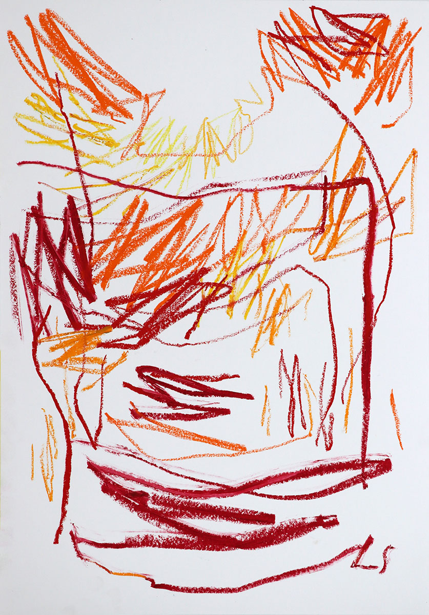 HerbstWaldRaum, 2023100 x 70 cmOil stick on paper