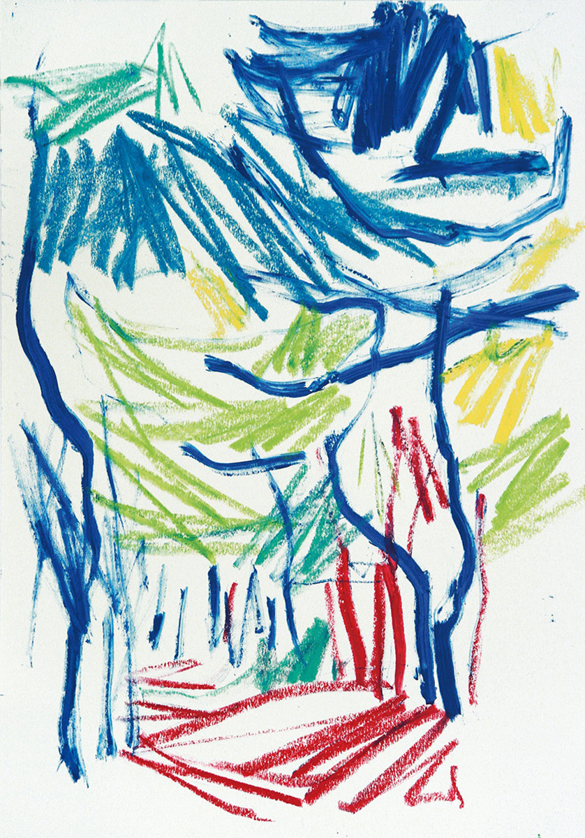 WienerWaldWeg2, 201859,4  x 42 cmÖlstick auf Papier