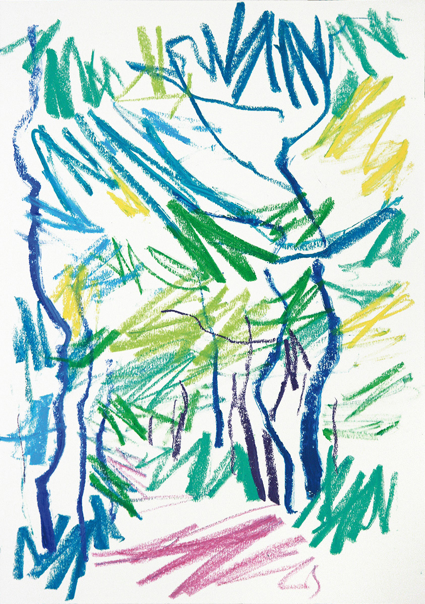WienerWaldWeg1, 201859,4  x 42 cmÖlstick auf Papier