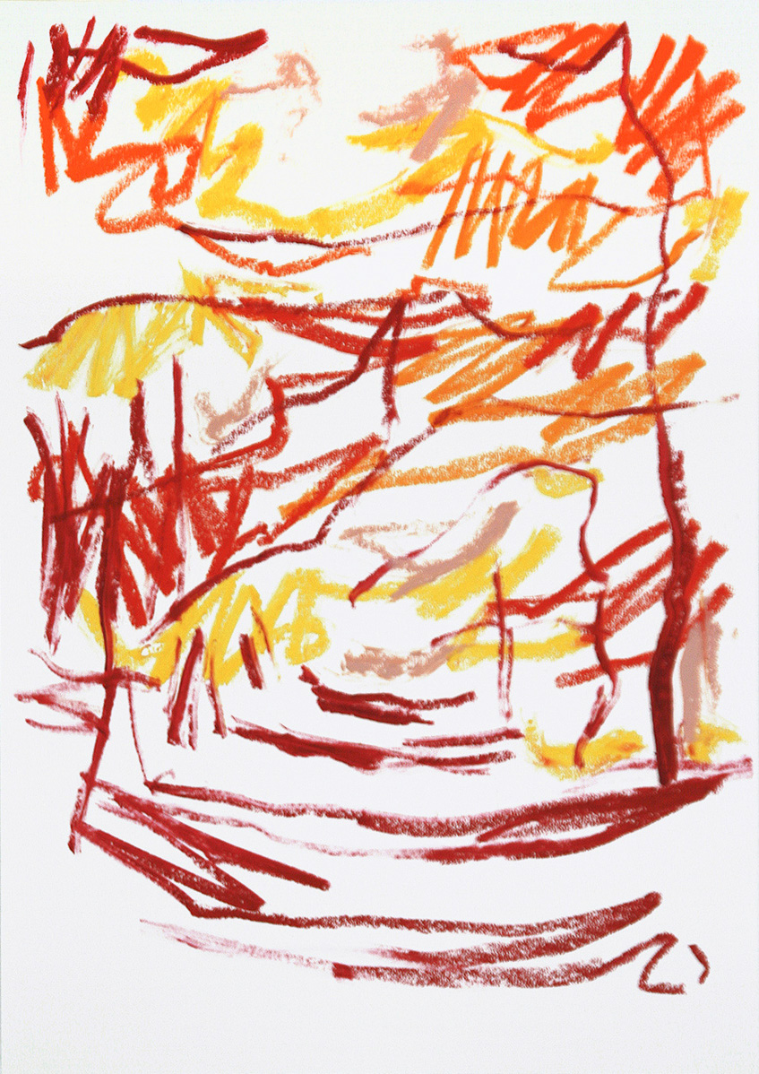 Glut 2, 201759,4  x 42 cmÖlstick auf Papier