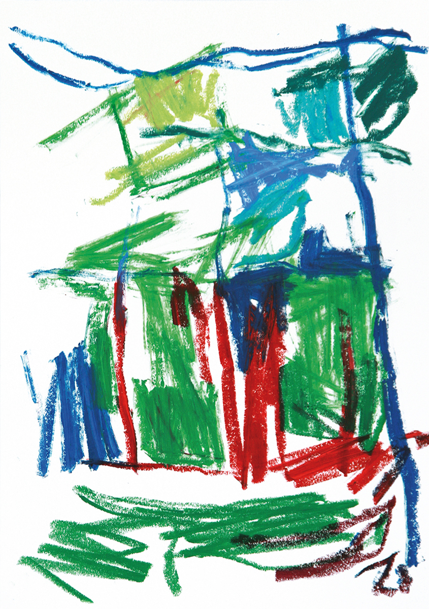 WaldArchitektur, 201559,4  x 42 cmÖlstick auf Papier