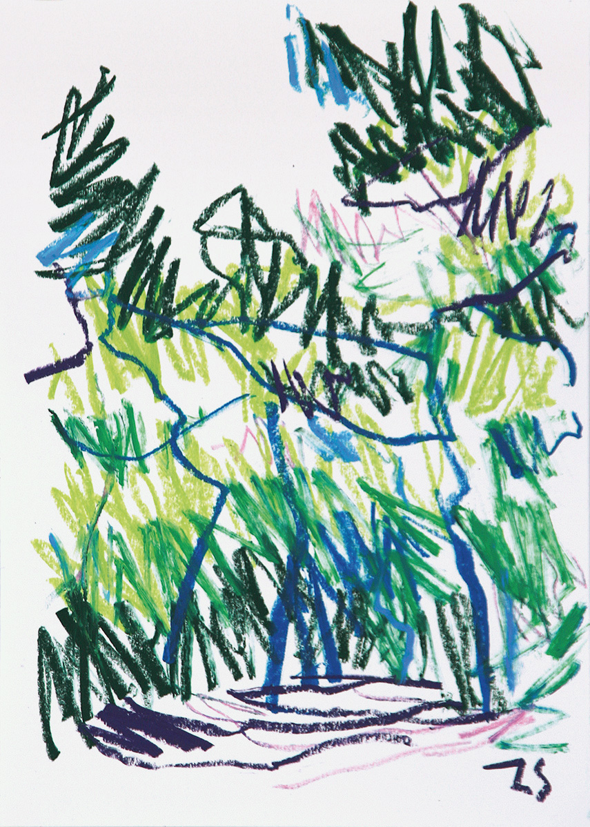 RundWanderWeg3, 201559,4  x 42 cmÖlstick auf Papier