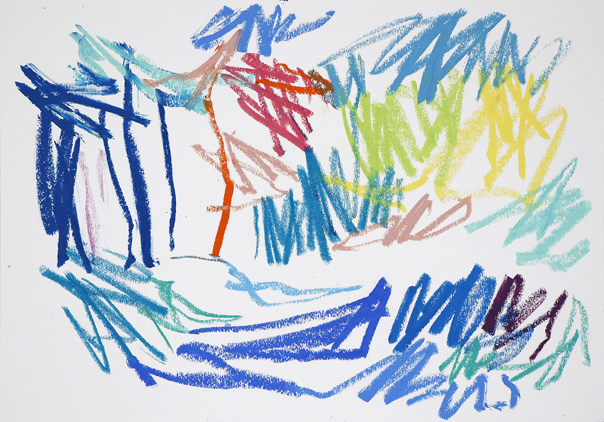 SommerTagTraum 1, 202129,7 x 42 cmÖlstick auf Papier