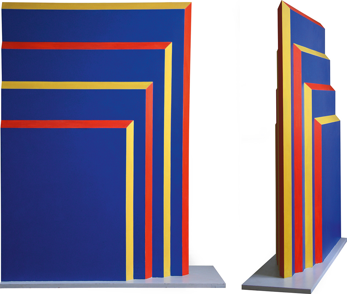 Ohne Titel, undated (mid 1990´s)220 x 150 x 46,5 cmPainted woodPedestal: 60 x 179 x 4 cm