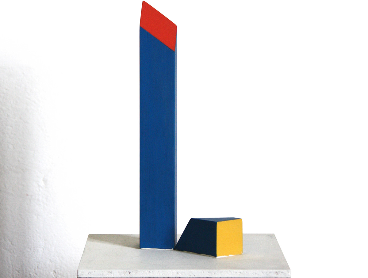 Modell zu Mahnmal, undatiert (1986/1987)28 x 9 x 11,5 cmHolz, lackiert