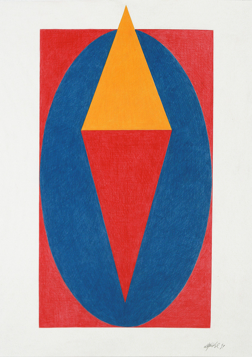 Ohne Titel, 199162,5 x 45 cmFarbstift auf Papier, signiert