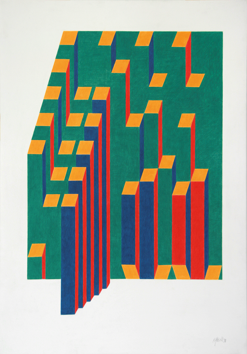 Ohne Titel, 1991100 x 70 cmColoured pencil on paper, signed Ohne Titel, 1991100 x 70 cmColoured pencil on paper, signed