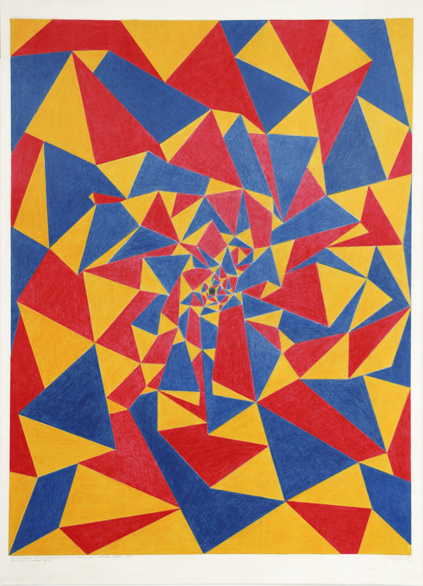 Das schwarze Loch, 199090 x 65 cmColoured pencil on paper, signed Das schwarze Loch, 199090 x 65 cmColoured pencil on paper, signed