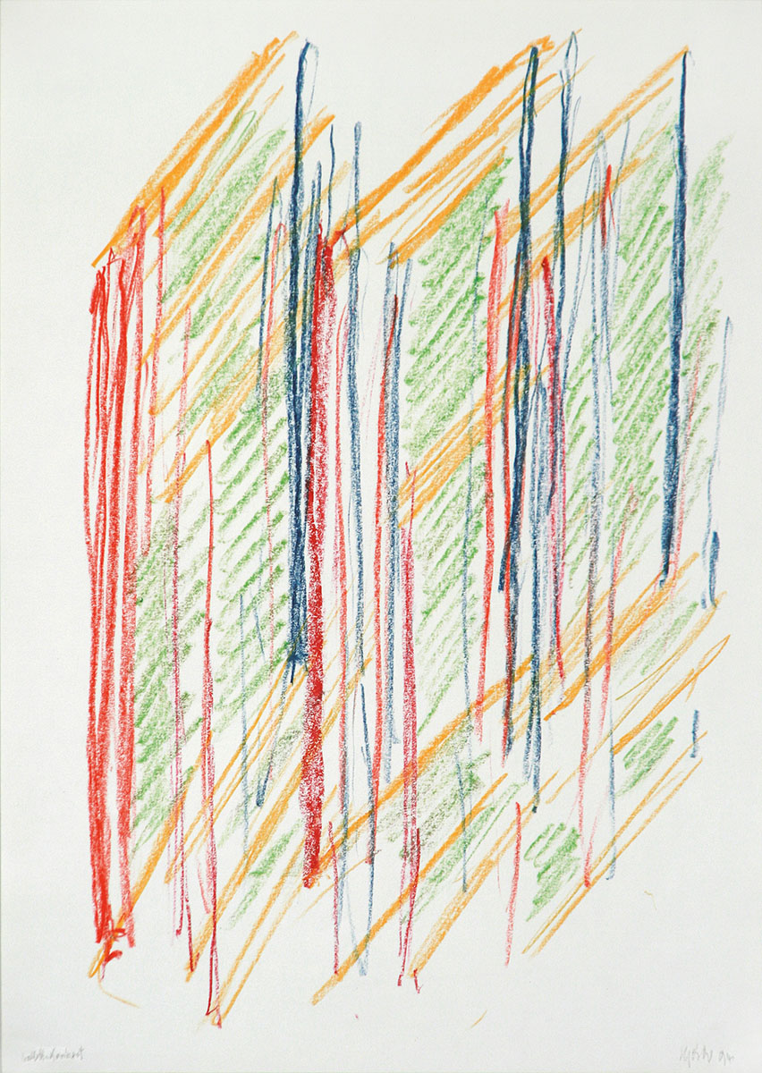 ballet concrete, 199462 x 44 cmColoured pencil on paper, signed