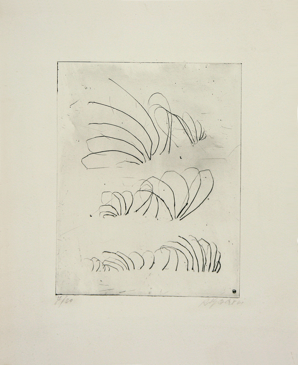 Figuren, 196219,6 x 15,3 cm auf 30,3 x 24 cmRadierung auf Papier, signiertAuflage: 20