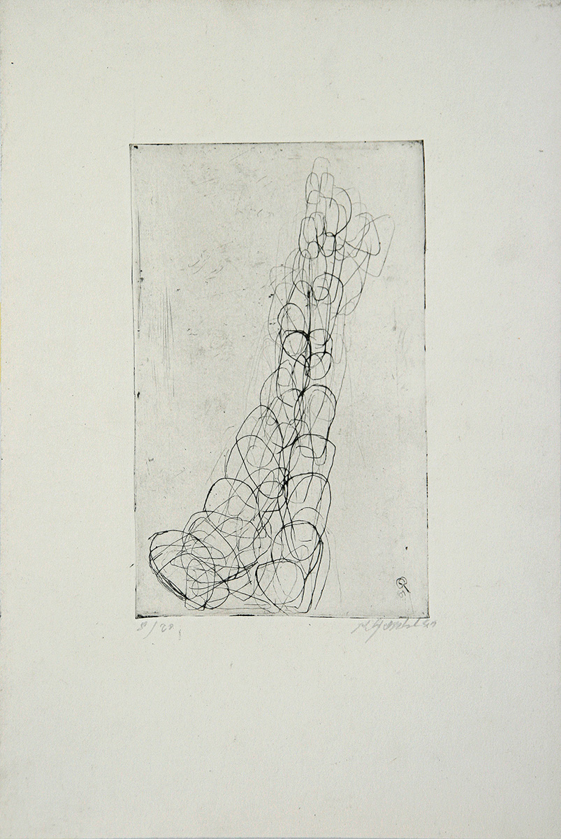 Figurale Struktur, 196118 x 11 cm auf 42,5 x 32 cmRadierung auf Papier, signiertAuflage: 20 Figurale Struktur, 196118 x 11 cm auf 42,5 x 32 cmRadierung auf Papier, signiertAuflage: 20