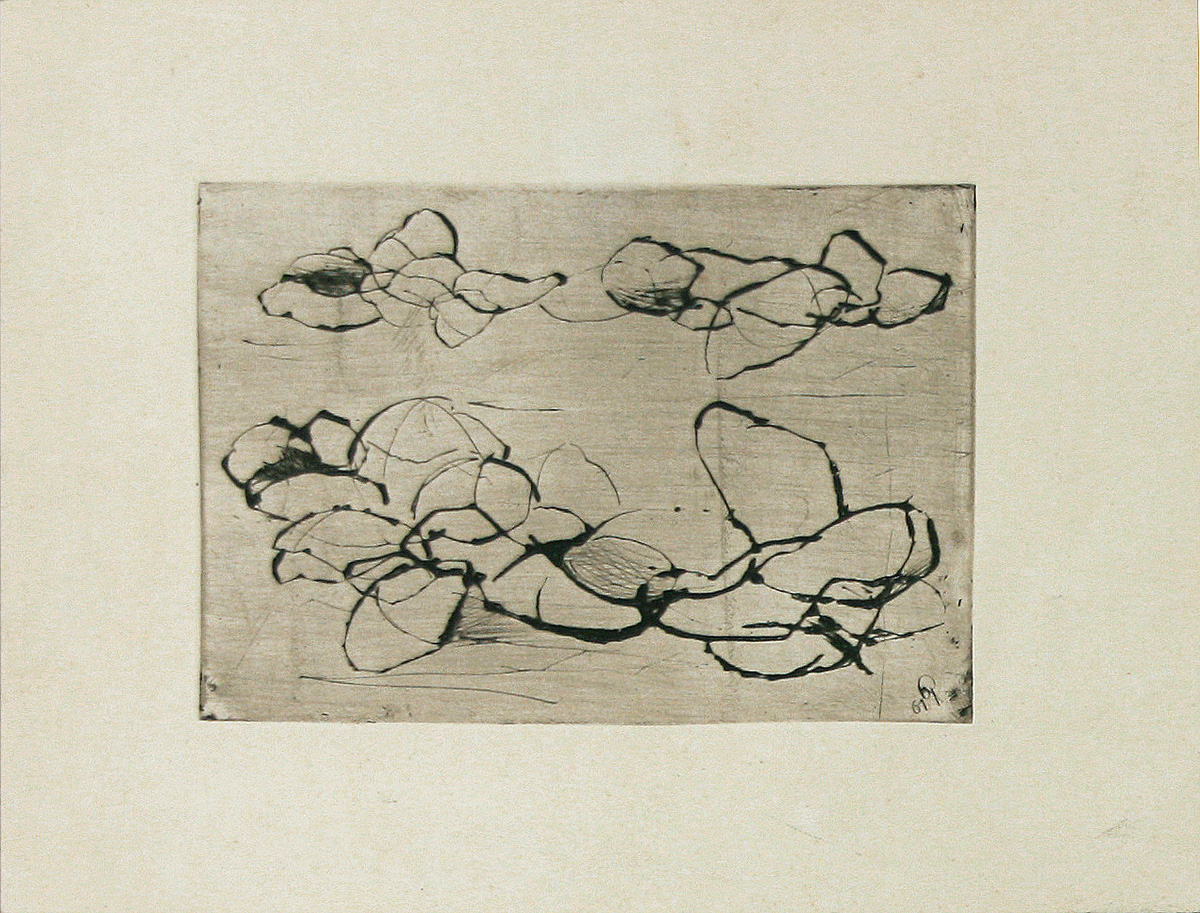 Figurale Struktur, 196110 x 14,3 cm auf 32 x 42,5 cmRadierung auf Papier, signiertAuflage: 30