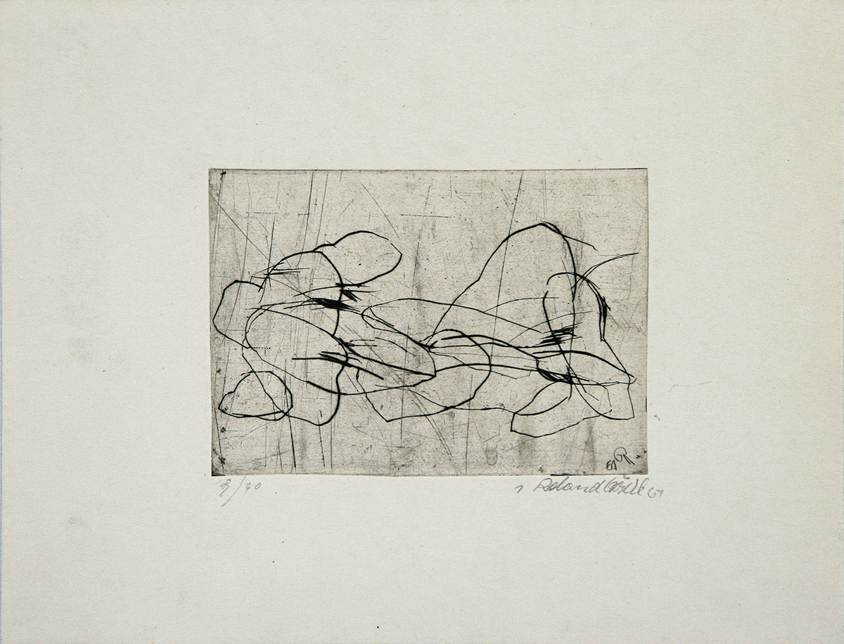 Figurale Struktur, 196110 x 14,3 cm auf 32 x 42,5 cmRadierung auf Papier, signiertAuflage: 30