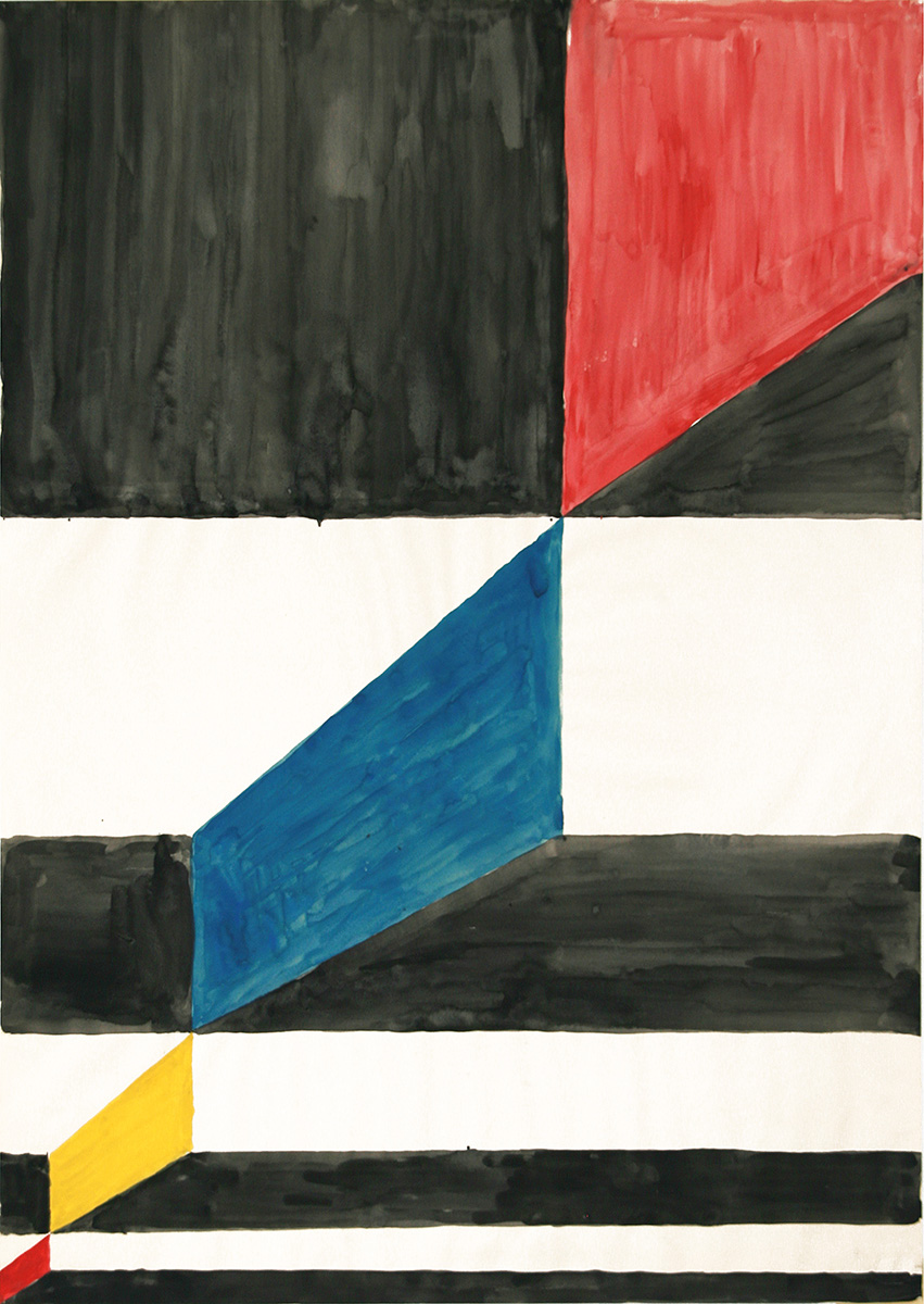 Ohne Titel, 199185,5 x 60,5 cmAcryl auf Papier, signiert