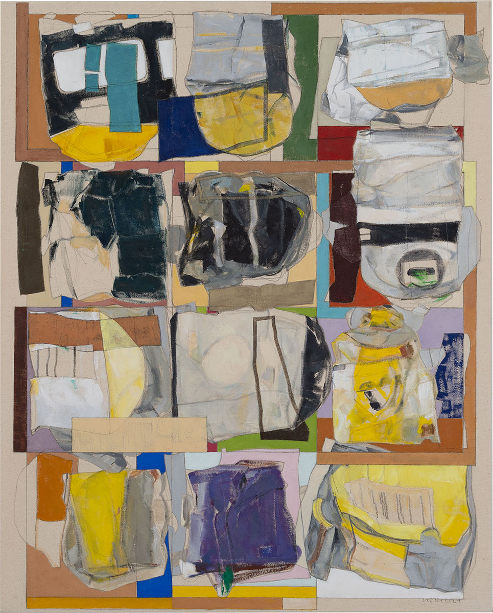 Ohne Titel, 2024105 x 85 cm gerahmt in 109 x 59 cmAcryl, Kohle auf Baumwolle