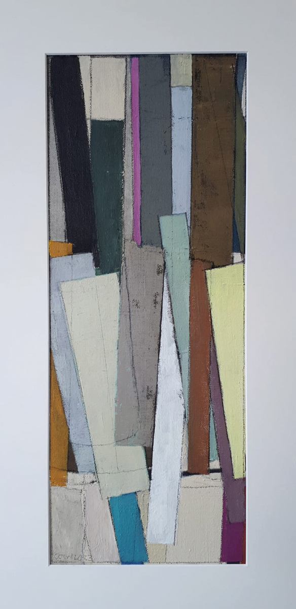 Ohne Titel, 202350 x 20 cm in 60 x 30 cmAcryl auf Baumwolle; gerahmt