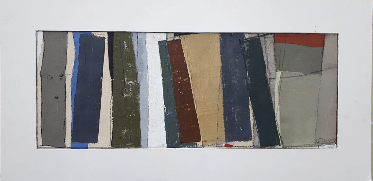 Ohne Titel, 202320 x 50 cm in 30 x 60 cmAcryl auf Baumwolle; gerahmt
