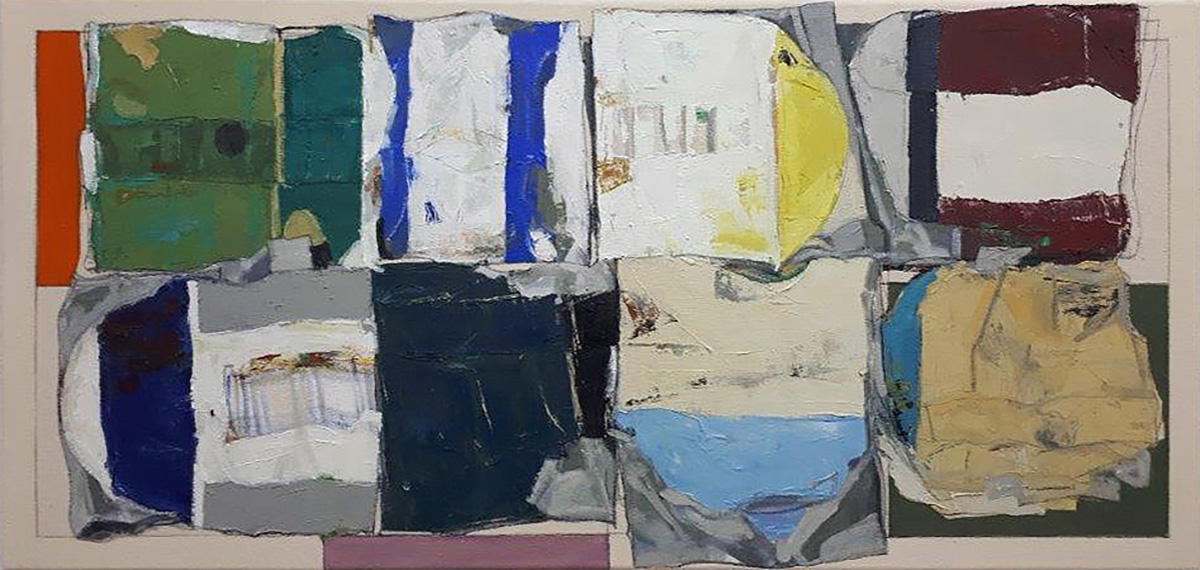 Ohne Titel, 201940 x 85 cm in 42,4 x 87,4 cmÖl auf Baumwolle; gerahmt