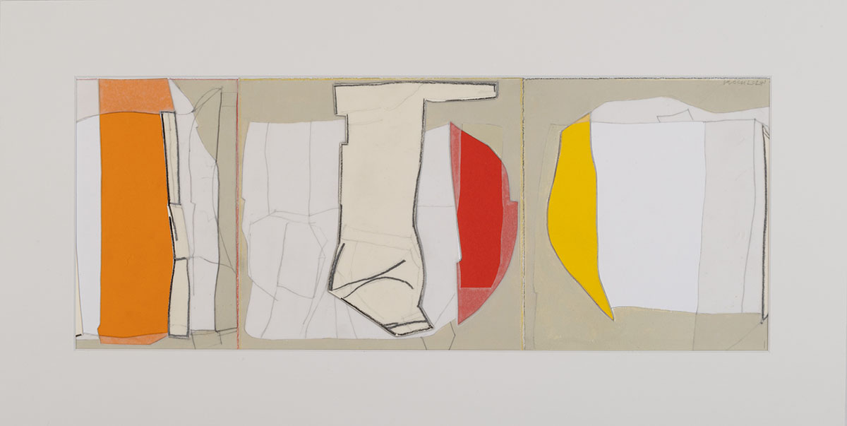 Ohne Titel, 202420 x 50 cm in 32 x 62 cmPapier-Collage/Zeichnung auf Papier; gerahmt