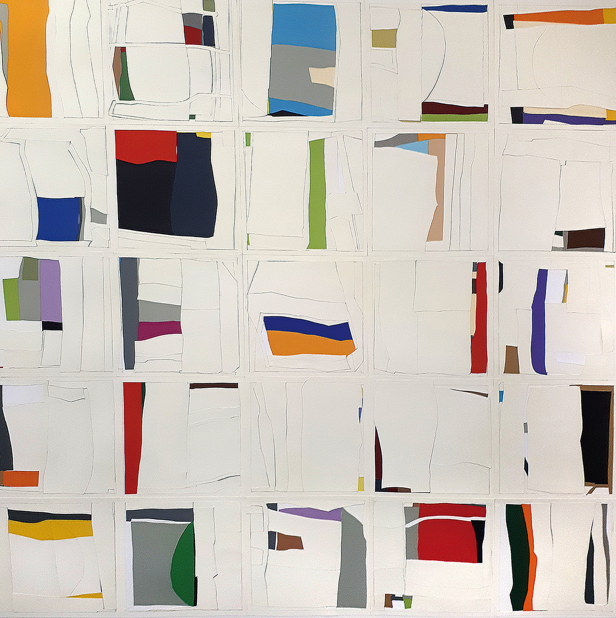 Schichtung, 2018150 x 150 cm in 155,5 x 155,5 cmPapiercollage; gerahmt