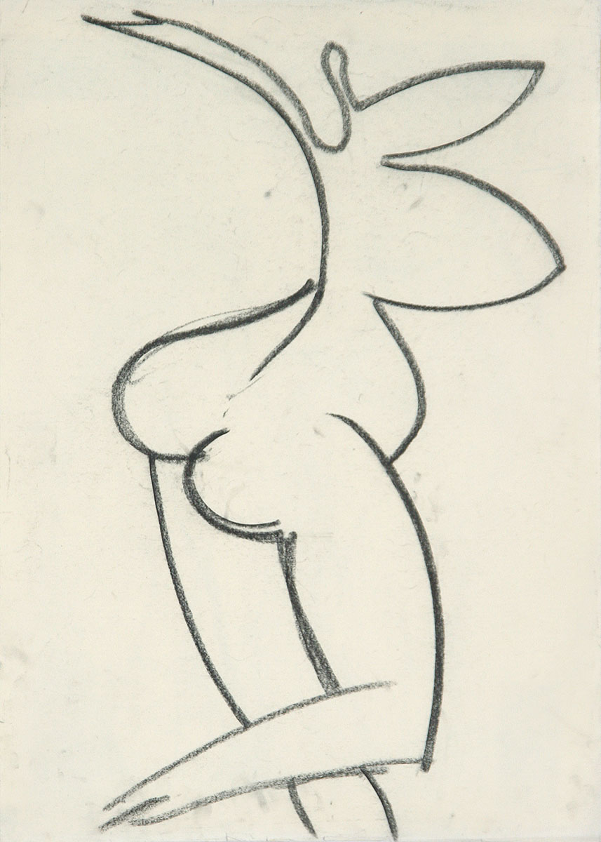 Eva 16, 1990s 70 x 50 cmCharcoal on paper