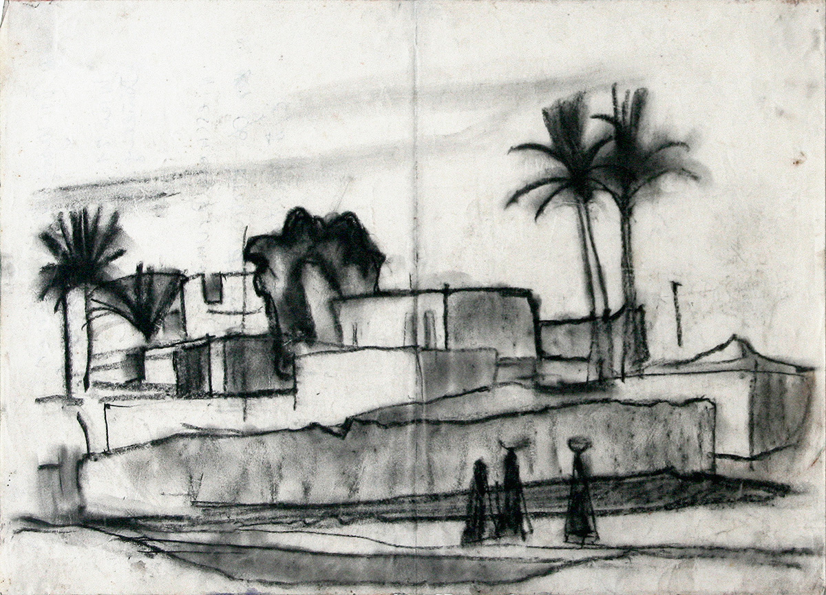Ohne Titel, undated30,3 x 43 cmCharcoal on paper