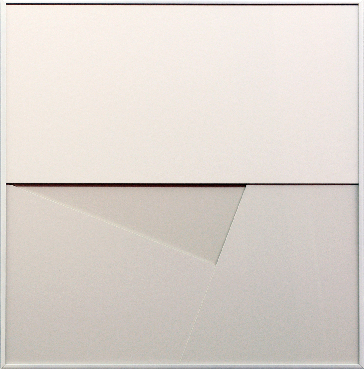 weisse objekte - verdichtete Transparenz VT 04, 201660 x 60 x 4 cmcardboard and glass, framed